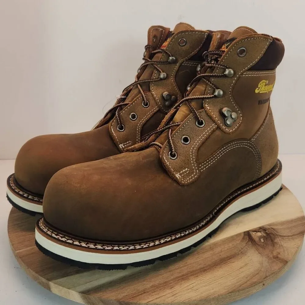 Thorogood Iron River Series Waterproof Safety Toe 6” Crazy Horse Wedge Mens Size